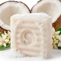 SENSACI 100% Kokosöl Fleckenseife – Natürliche Kernseife für Babykleidung & Unterwäsche – Veganer Fleckenentferner fest, Handgefertigt & Zero Waste – Hypoallergenes Waschstück (1 x 125g)