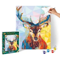 Schipper Malen nach Zahlen - Motiv Gruppe Polygon-Art - Hirsch Polygon-Art Malen nach Zahlen Vorlage