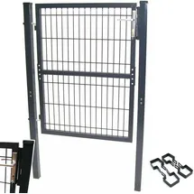 Apex Digital Apex - Quadratrohr Garten Tor 100x120cm Doppelstabmatten 56381 Gartentür Zaun Pforte