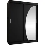 Mirjan24 Schwebetürenschrank Wika 150 x 0 x 0 cm Schwarz