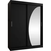 Mirjan24 Schwebetürenschrank Wika 150 x 0 x 0 cm Schwarz