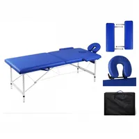 VidaXL Massageliege Klappbar 2-Zonen mit Aluminiumgestell Blau