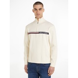 Tommy Hilfiger Rollkragenpullover »GLOBAL STRIPE ZIP MOCK«, Gr. M,