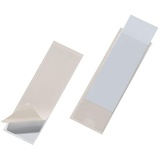 Durable Selbstklebetasche Pocketfix für Einsteckschilder 38 x 125 mm, 10 Stück, transparent, 807419