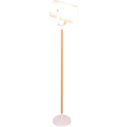 SALESFEVER Stehlampe "Varg", weiß, Ø 20cm H: 112cm, Lampen, mit schwenkbarem Stoffschirm, Designer-Stehlampe Standleuchte Stehlampe