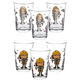 LUXENTU Kinderbecher Feuerwehrmann Bernie, mit Gravur, 3er Set