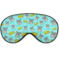 Süße Mäuse und Käse-Schlafaugenmaske, weicher Schlafbezug, Augenbinde, Schlafmaskenbezug für Schlaf, Reisen