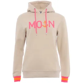 Zwillingsherz Hoodie "Rahel", Damen, Gr. XL, beige, Sweatware, Obermaterial: 50% Baumwolle, 50% Polyester, Basic normal, ohne Ausschnitt, angesetztes Bündchen, Sweatshirts Hoodie, Kontrastbündchen, Kängurutasche, Langarm, Kapuze, Kordelzug