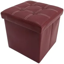 Mobili Rebecca Sitzwürfel 30 x 30 x 30 cm Kunstleder Rot/Bordeaux