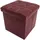 Mobili Rebecca Sitzwürfel 30 x 30 x 30 cm Kunstleder Rot/Bordeaux