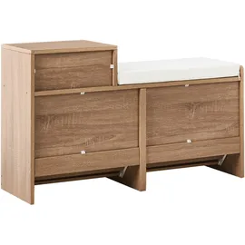 Beliani Dubbo 92 x 57 x 30 cm Braun/Weiß