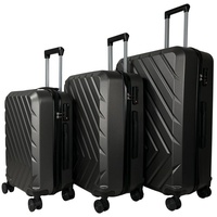 MTB Koffer Hartschalenkoffer ABS Reisekoffer (Handgepäck-Mittel-Groß-Set) grau