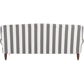 Home Affaire 3-Sitzer "Rennes", grau (anthrazit, creme streifen), B:200cm H:90cm T:93cm, Samtoptik ( 100% Polyester);Baumwollmix (50% Baumwolle, 50% Polyester), Sofas, in Samtoptik oder Baumwoll-Mix