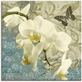 ARTland Leinwandbild »Orchideen«, Blumen, (1 St.), auf Keilrahmen gespannt, beige