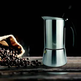 MILU Espressokocher silber/schwarz