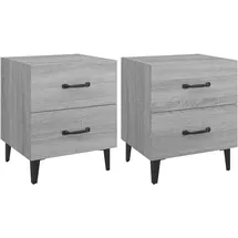 vidaXL Nachtschrank 2 Stk. 40 x 35 x 47,5 cm Grau