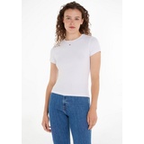 Tommy Jeans T-Shirt Essential DW0DW14876 Weiß Slim Fit L