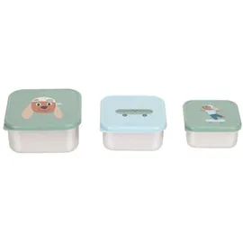 Lässig 3-tlg. Edelstahl-Snackboxen-Set - Tiny Team