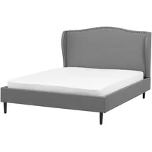 Beliani Polsterbett 140 x 200 cm Grau