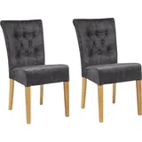 Home affaire Polsterstuhl Queen (Set, 2 St), Esszimmerstuhl mit Knopfheftung, 2er, 4er oder 6er-Set grau