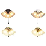 CasaFan 3 MA 3 TULPEN Deckenventilator-Leuchte Glas matt