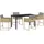 vidaXL Garten Essgruppe 5 pcs Beige Poly-Rattan - Beige