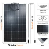 Flexible Solarpanel 250 W für Camping, Boot, Wohnmobil - 12 V Batterieladegerät