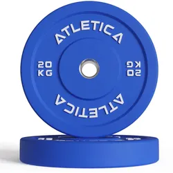 ATLETICA Color Bumper Plates | 2x20kg |Ø 50 mm Edelstahlring |Robust & langlebig EINHEITSGRÖSSE