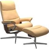 Stressless Stressless® Relaxsessel »View«, mit Cross Base, Größe S, M & L, Holzakzent Wenge, gelb