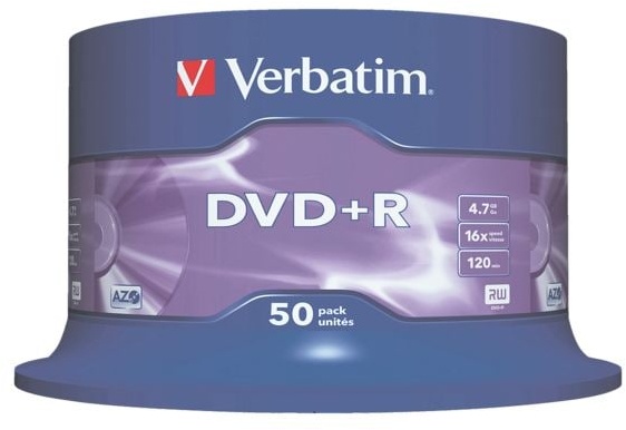 Produktbild Verbatim DVD-Rohlinge »DVD+R« 43550 silber