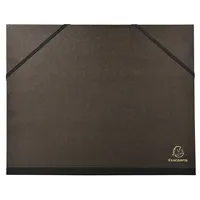 Exacompta Zeichenmappe Kraft schwarz A4 Karton Gummizug