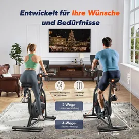 Merach Heimtrainer Fahrrad schwarz