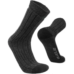 Alpaka Merino Wandersocken MONTANA mit starker Polsterung Bergsteigersocken kohlengrau 39/42