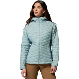 Columbia Women's Powder Pass III Hybrid Hooded Jacket Hooded Puffer Jacket, Crushed Blue/Everblue, XS