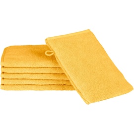 ROSS Waschhandschuh »Sensual Skin«, (6 St.), mit Aloe-Vera-Öl veredelt, gelb