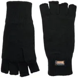 PORTWEST Fingerfreie Strick-Handschuhe, Größe: Einheitsgröße, Farbe: Schwarz,