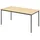 bümö Kantinentisch Serie-V 160 x 80 cm in Ahorn/Schwarz - Besprechungstisch, Konferenztisch, Meetingtisch, Mehrzwecktisch, Pausentisch,