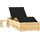 furnicato Garten-Sonnenliege 198 x 90 x 30-75 cm Schwarz
