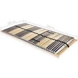 vidaXL Lattenrost mit 42 Latten 7 Zonen 100x200 cm