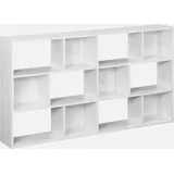 sweeek Bücherregal 3 Regale 12 Fächer Weiß