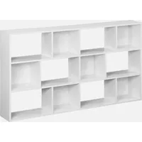 sweeek Bücherregal 3 Regale 12 Fächer Weiß