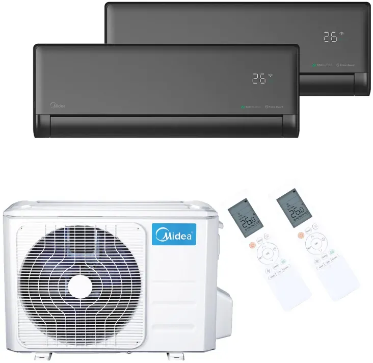 Midea Klimaanlage Solstice Multisplit Set 2 x 2,6 kW - Schwarz