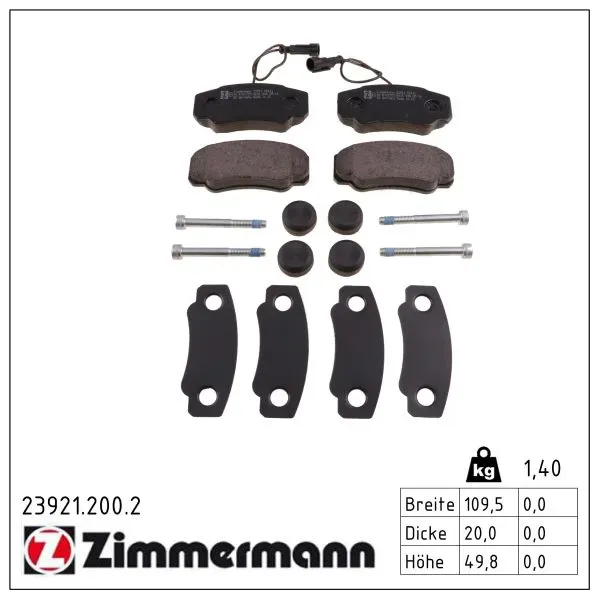ZIMMERMANN 239212002 Hinterachse für NISSAN RENAULT TRUCKS