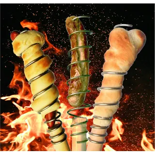 Stockbrot Spieß Hot-Dog Maker Grillspieß Wurstspieß Knüppelkuchen Lagerfeuer BBQ