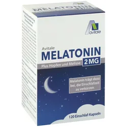 Melatonin 2 mg plus Hopfen und Melisse Kapseln 120 St