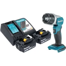 Makita DML 808 RM Akku Handstrahler 14,4 / 18 V 190 lm LED + 2x Akku 4,0 Ah + Ladegerät