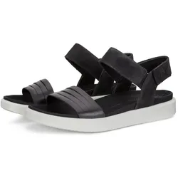 ECCO Sandale Flowt Flat (Leder) schwarz Damen