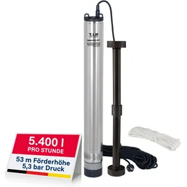 T.I.P. BigWell 90-53 AUT Tiefbrunnenpumpe Edelstahl 5.400 l/h, 5,3 bar, sandresistent