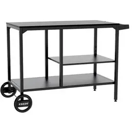 cozze Beistelltisch 90 x 115 x 60 cm Stahl Schwarz