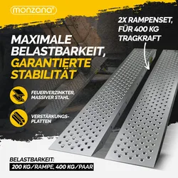 Monzana 2x Auffahrrampe 400kg